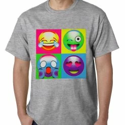 Bewild Block Print Emoji Faces Mens T-shirt Cool Funny & Offensive 8 Bewild Block Print Emoji Faces Mens T-shirt Cool Funny & Offensive