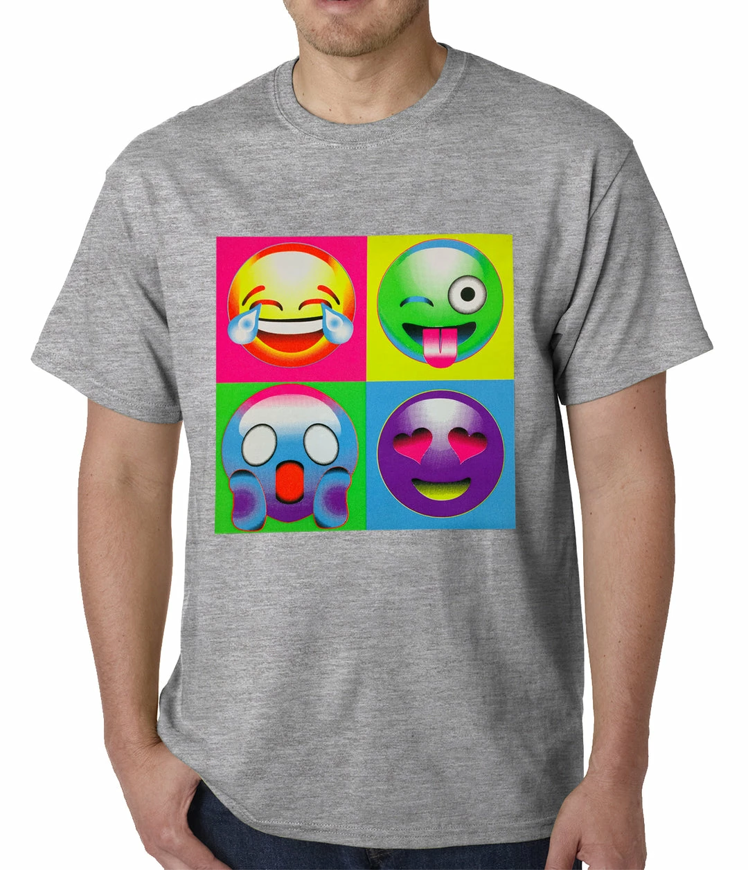 Bewild Block Print Emoji Faces Mens T-shirt Cool Funny & Offensive 5 Bewild Block Print Emoji Faces Mens T-shirt Cool Funny & Offensive
