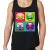 Bewild Block Print Emoji Faces Tank Top Cool Funny & Offensive
