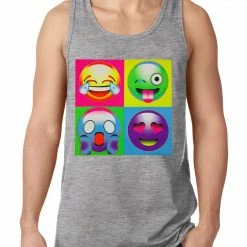Bewild Block Print Emoji Faces Tank Top Cool Funny & Offensive 8 Bewild Block Print Emoji Faces Tank Top Cool Funny & Offensive