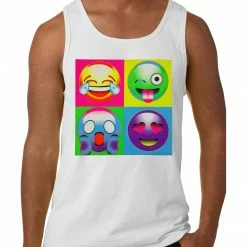 Bewild Block Print Emoji Faces Tank Top Cool Funny & Offensive 9 Bewild Block Print Emoji Faces Tank Top Cool Funny & Offensive