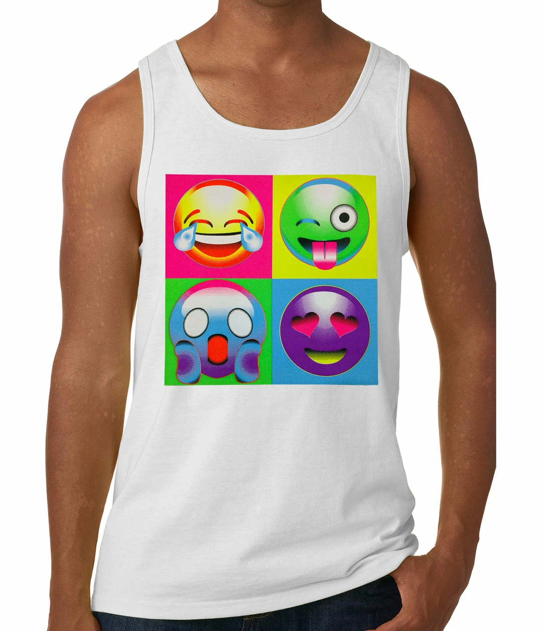 Bewild Block Print Emoji Faces Tank Top Cool Funny & Offensive 6 Bewild Block Print Emoji Faces Tank Top Cool Funny & Offensive