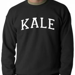 Bewild Hip-Hop Inspired Clothing White Print Kale Adult Crewneck