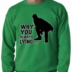 Bewild Why You Always Lying Funny Adult Crewneck