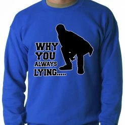 Bewild Why You Always Lying Funny Adult Crewneck