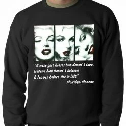Bewild Wise Girl Marilyn Quote Adult Crewneck