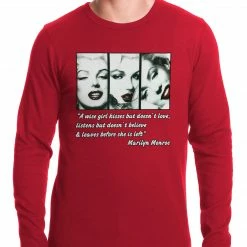 Bewild Wise Girl Marilyn Quote Thermal Shirt Famous Quotes And Sayings