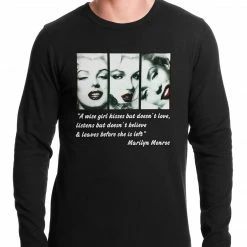Bewild Wise Girl Marilyn Quote Thermal Shirt Famous Quotes And Sayings