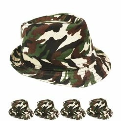 Bewild Woodland Camouflage Fedora Hat Buckets & Fedoras