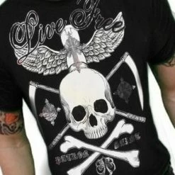 Bewild Xzavier "Live Free" T-Shirt (Black/Silver)