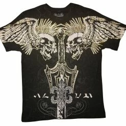 Bewild Xzavier Screaming Skulls Mens T-shirt