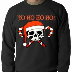 Bewild Holiday Prints Yo Ho Ho Ho Pirate Christmas Adult Crewneck
