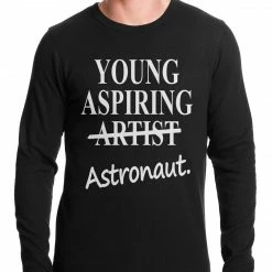 Bewild Young Aspiring Astronaut (Artist Crossed Out) Thermal Shirt