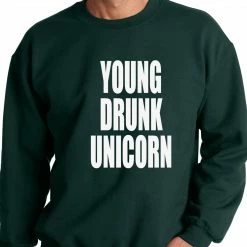 Bewild Young Drunk Unicorn Crewneck Sweatshirt