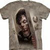 Bewild Zombie At The Door Big Face Men's T-Shirt
