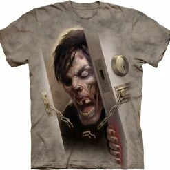 Bewild Zombie At The Door Big Face Men's T-Shirt